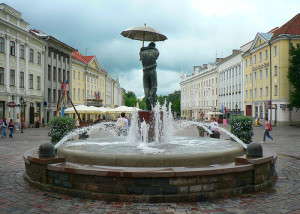 Walking through Tartu, the oldest city in Estonia