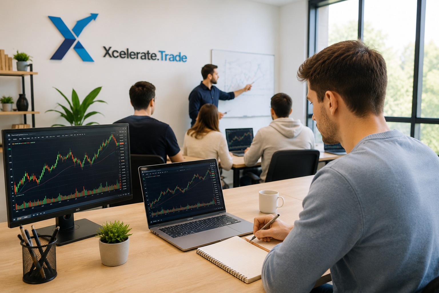 How do lot sizes affect forex risk in the Xcelerate Trade approach?